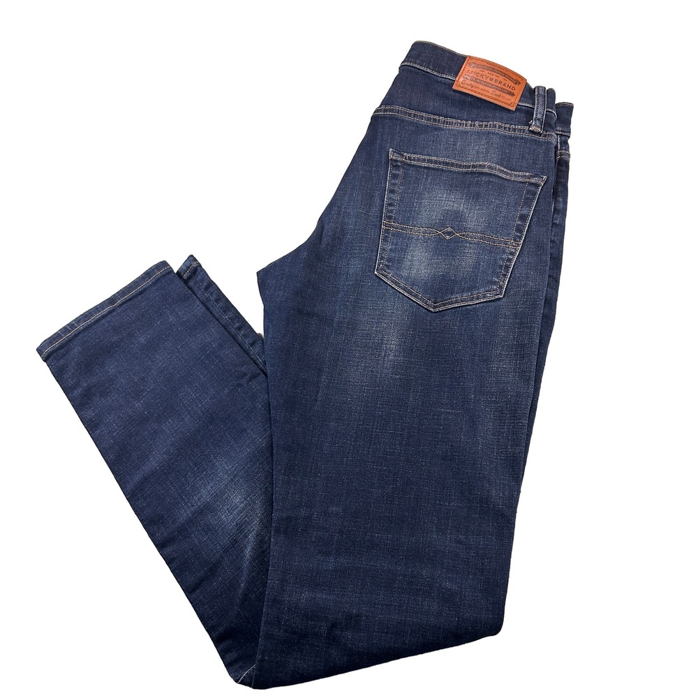 Lucky Brand 412 Athletic Slim Jeans Mens 32x34 Dark Wash Stretch Denim